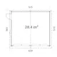 Garage Palmako Roger 28,4 m2 med Takskjutport
