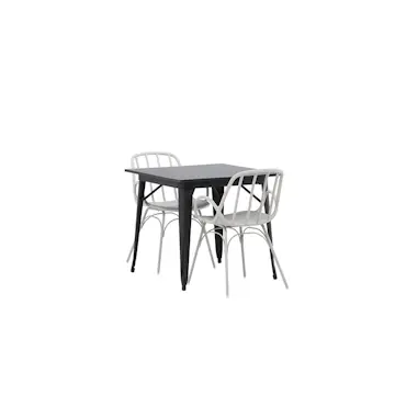 Matgrupp Venture Home Tempe 80 cm med 2 Dyrön Stolar