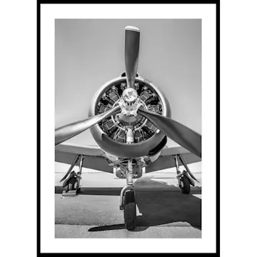 Poster Gallerix Vintage Propeller Aircraft B&W
