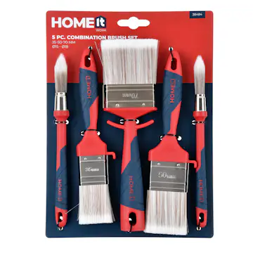 Pensel Home It Set Med 2 Runda Ø 15/18 mm och 3 Platta 35/50/70 mm