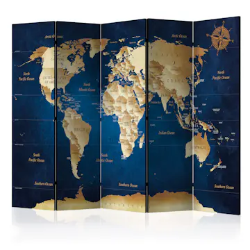 Rumsavdelare Skärmvägg Arkiio The Dark Blue Depths 225x172 cm