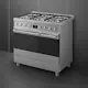 Gasspis Smeg C92GMX2 Sinfonia Rostfri med Dubbelugn och Grillfunktion