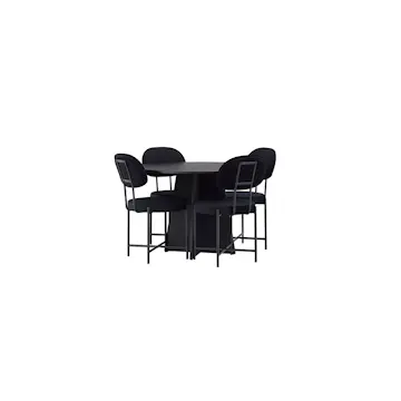 Matgrupp Venture Home Bootcut Ø110 cm med 4 st Stella stolar