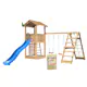 Lektorn Jungle Gym Mansion 2.1 Klättermodul Blå Rutschkana & Sand