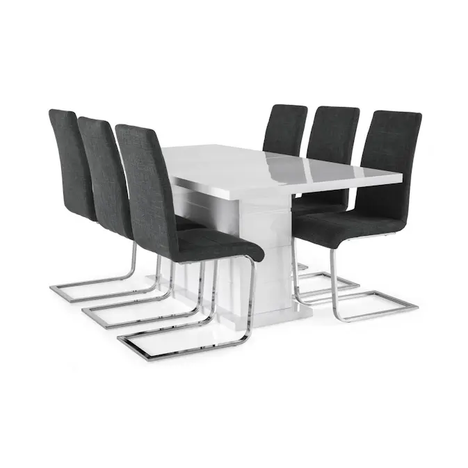 Matgrupp Concept 55 Ratliff Rektangulärt Matbord 180-220 cm Förlängningsbart med 6 Cibus Matstol