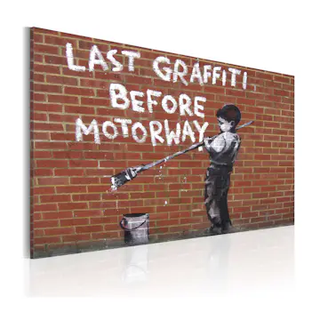 Tavla Arkiio Last Graffiti Before Motorway Banksy 60x40
