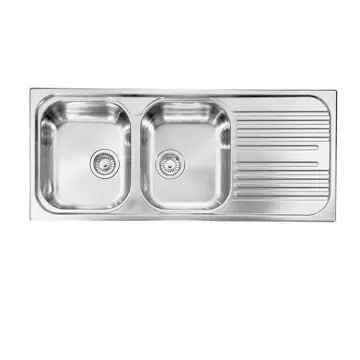 Infälld Diskbänk DecoSteel Atlantic 30 Rostfri Vändbar Dubbel Diskho