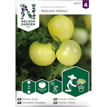 Frö Nelson Garden Tomat Balconi Yellow Kruktomat
