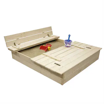 Sandlåda Jabo Trä med Lock & Bänk