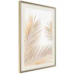 Poster Artgeist Affisch Golden Palm Leaves