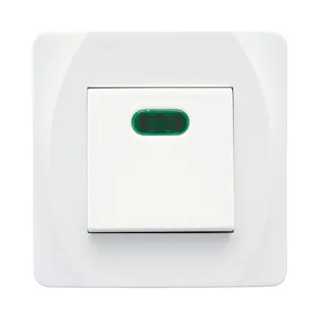 Strömbrytare Malmbergs Nova Infälld 2-Pol med Glimlampa Vit