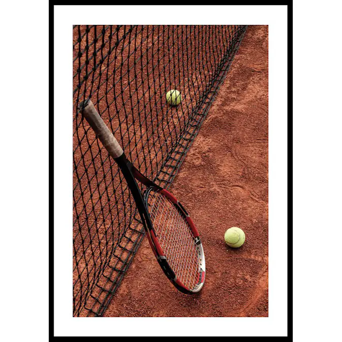 Poster Gallerix Tennis Racket & Court