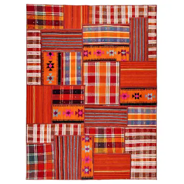 Persisk Patchworkmatta Arkiio 752103 Kelim Flerfärgad 153x206
