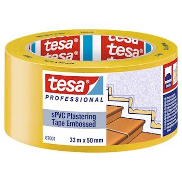 Byggtejp Tesa SPVC 67001 Gul 33 m x 50 mm