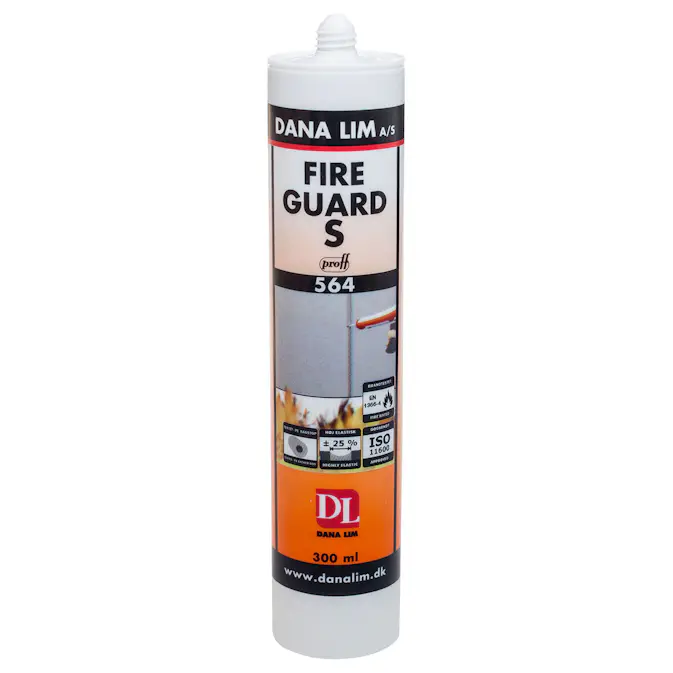 Våtrumssilikon Danalim Brandsilikon Fireguard S564 Grå 290 ml