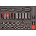 Krafthylssats 33 delar med 3/4 tum fyrkantsfäste Teng Tools TTEISK33