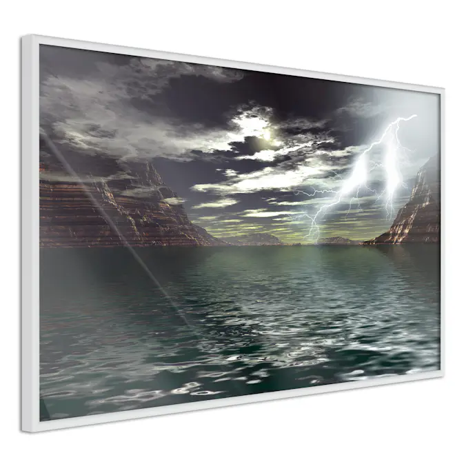 Poster Artgeist Affisch Storm on the Lake