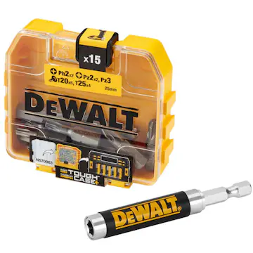 Bitsset DeWalt DT71573 16 Delar Med 1 Magnethållare