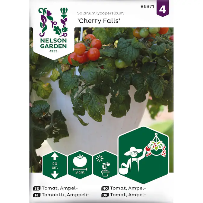Frö Nelson Garden Tomat Ampel Cherry Falls
