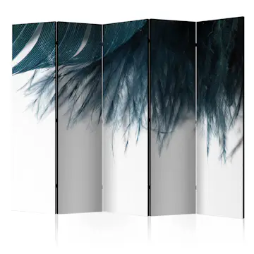 Rumsavdelare Skärmvägg Arkiio Dark Blue Feather II 225x172 cm