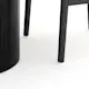 Matgrupp Bark Kopparbo Runt Matbord 106-156 cm Svart Förlängningsbartt med 4Dastoori Matstol