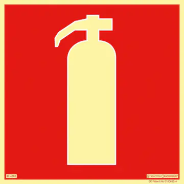 Skylt Systemtext Brandredskap Aluminium Supernova