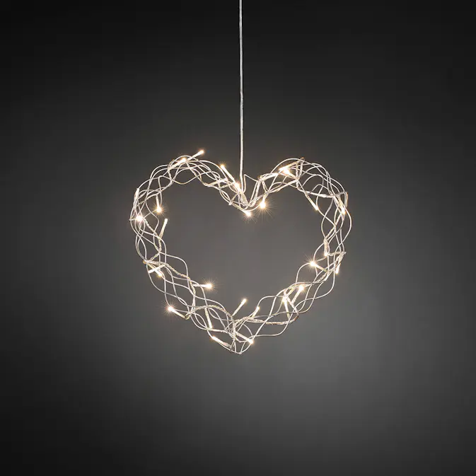 Krans Gnosjö Konstsmide Hjärta 32L LED