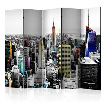 Rumsavdelare Skärmvägg Arkiio Iridescent Skyscrapers II 225x172 cm