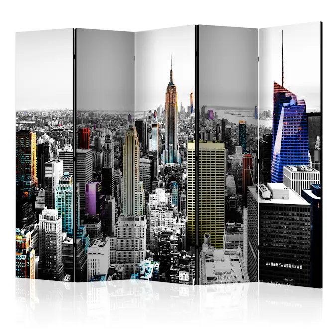 Rumsavdelare Skärmvägg Arkiio Iridescent Skyscrapers II 225x172 cm