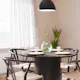 Matgrupp Bark Kopparbo Runt Matbord 106 cm med 4 Dastoori Matstol