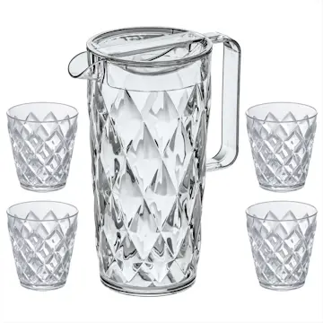 Karaff Inkl 4 Glas Koziol Crystal Set