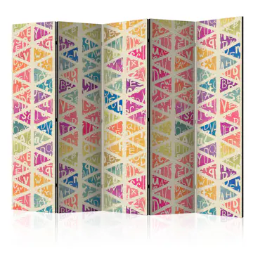 Rumsavdelare Skärmvägg Arkiio Letters and Triangles II 225x172 cm
