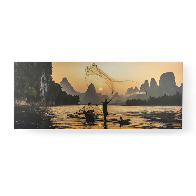 Tavla Art for the Home Asian Fisherman 40x100