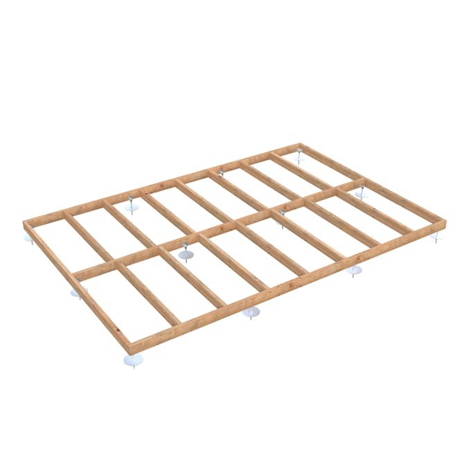 Träbalksgrund Palmako 4,5x3 m (inkl. LogFoot)