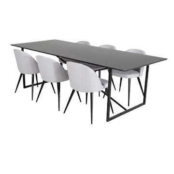 Matgrupp Venture Home Palaba med 6 Valentina Stolar Polyestertyg