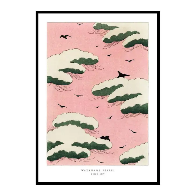 Poster Gallerix Pink Sky By Watanabe Seitei