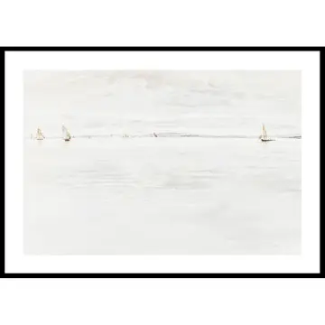 Poster Gallerix Sailboats On Southampton River By John Linnell