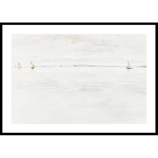 Poster Gallerix Sailboats On Southampton River By John Linnell