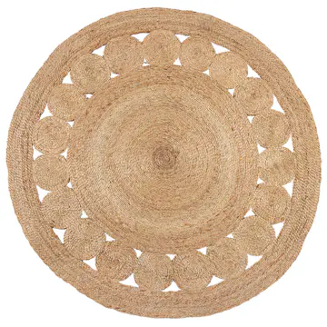 Handvävd Matta Flair Rugs Arya Jute Circle 150x150 cm