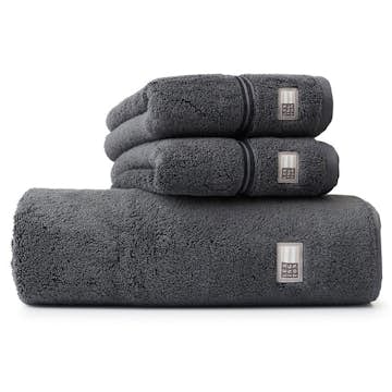 Handduk Lexington Hotel Grå-Mörkgrå