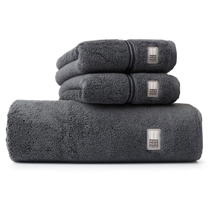 Handduk Lexington Hotel Grå-Mörkgrå