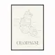 Poster Corkframes Vinkarta Champagne