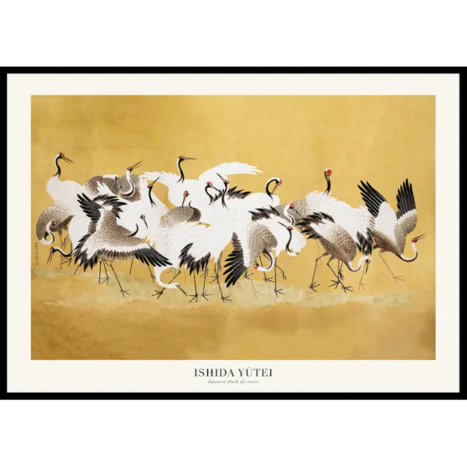 Poster Gallerix Japanese Flock Of Cranes By Ishida Yūtei