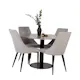 Matgrupp Venture Home Roxanna Grå Bord med 4 Laura Stolar Manchester