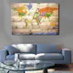 Tavla Arkiio Map on wood Colourful Travels
