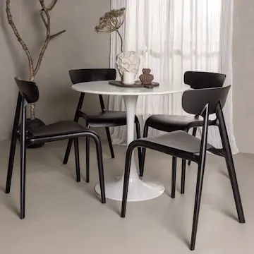 Matgrupp Venture Home Hamden Ø80 cm med 4 Ursholmen stolar