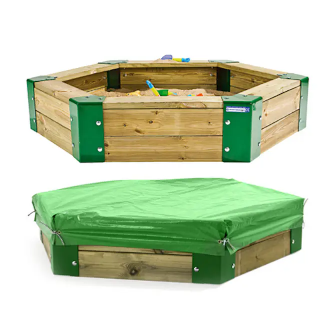 Sandlåda Hörby Bruk Sexkantig med Skydd & Sittbräda