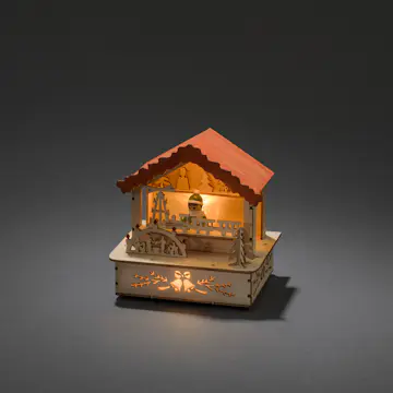 Julby Gnosjö Konstsmide Marknadsstånd Röd 3L LED