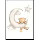 Poster Gallerix Teddy Bear Climbing The Moon
