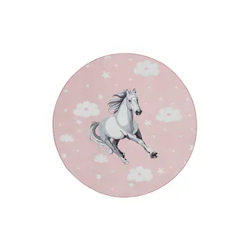 Barnmatta KM Carpets Play Häst Rund